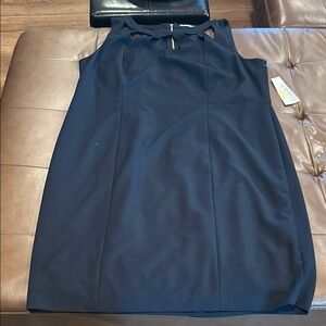 Eliza J Navy Blue Dress with Gold Zipper NWT